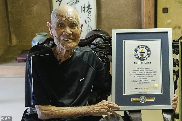 102-Year-Old Japanese Man Becomes Oldest to Climb Mount Fuji, Daughter Joins Trek