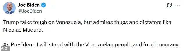 Resurfaced 2020 Post Highlights Biden’s Accusation of Trump ‘Admiring Thugs’ Amid Venezuela Operation Controversy