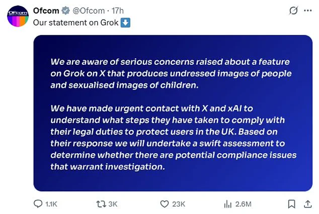 Ethical Crisis as UK Government Confronts AI-Generated Content Manipulation via Grok