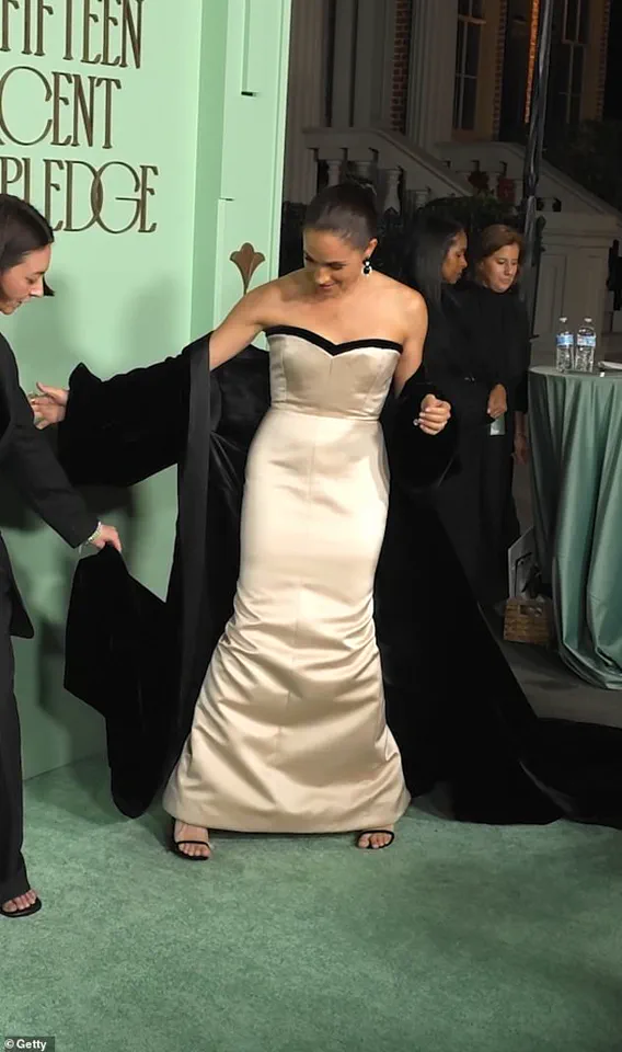 Duchess of Sussex Radiates at Fifteen Percent Pledge Gala in Custom Black Designer Gown