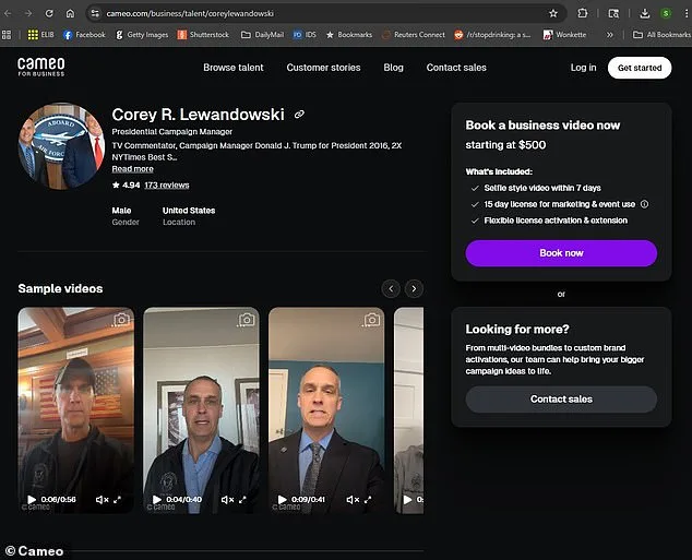 Corey Lewandowski Faces Ethical Controversy as DHS Official and Paid Cameo Influencer