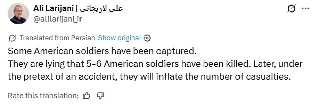 Pentagon Rejects Iran's Unverified Claims of Capturing U.S. Soldiers, Calls Assertions 'Fabricated