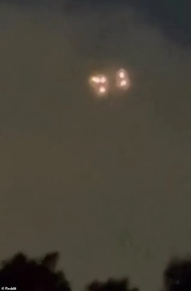 Unidentified flying objects spark speculation near air force base.
