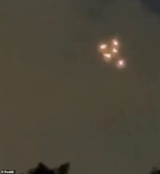 Unidentified flying objects spark speculation near air force base.